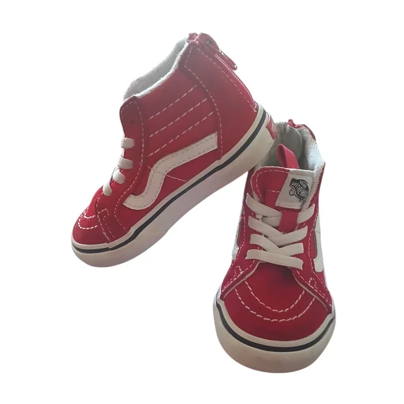 Vans Toddler Red SK8-Mid Reissue Back Zip Sneakers Size 6.0 - Picture 2 of 9